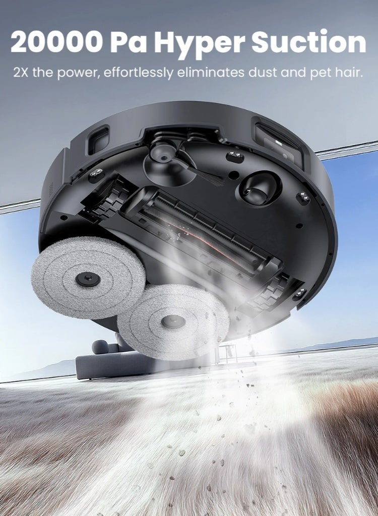 JONR X1 Max Robot Vacuum Cleaner and Mop, Powerful 20,000Pa Suction, 30mm Obstacle Climb, 75°C Hot Water Cleaning, Warm Air Drying, AI Obstacle Avoidance & 360° Navigation, All-in-One Station - Image 3